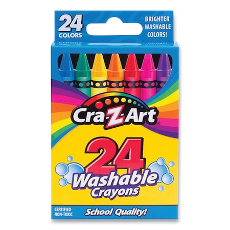 Cra-Z-Art Washable Crayons, 24 Assorted Colors 10222-48